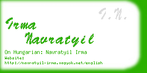 irma navratyil business card